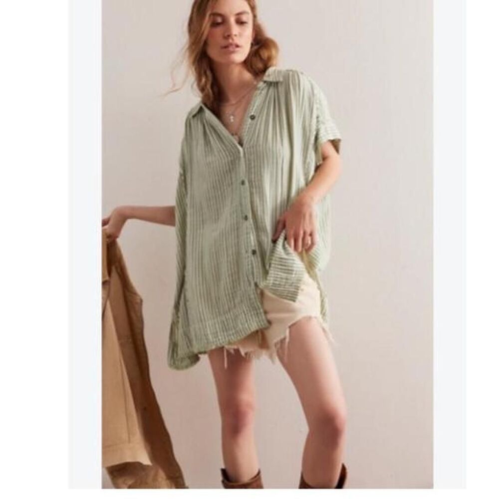 Free-people Women's Green T-shirt